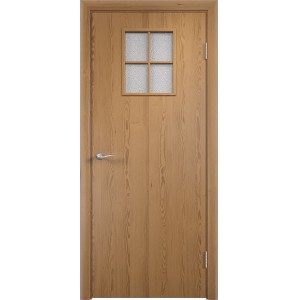 Дверь строительная ламинированная Остекленная 34