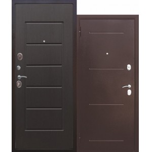 Дверь металлическая входная Гарда Антик 7,5 см Венге/Белый ясень